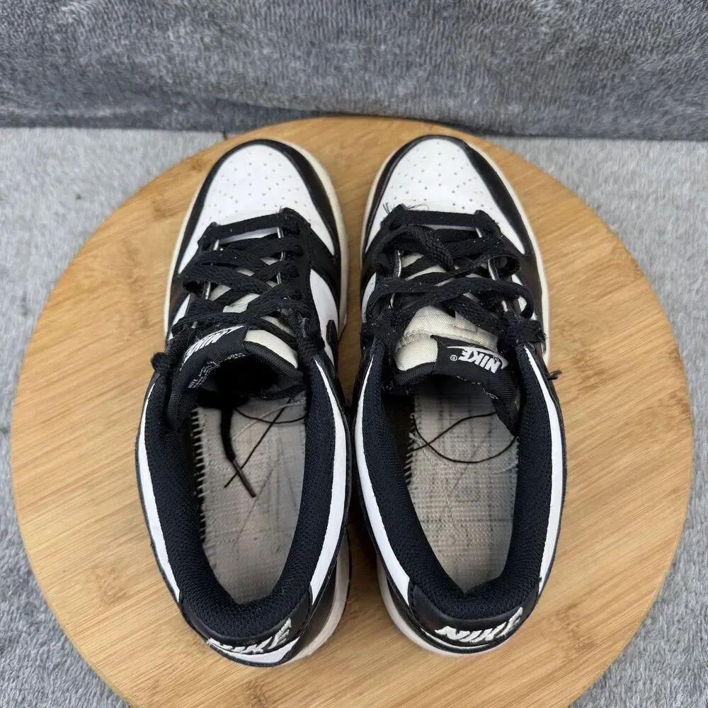 Nike Dunk Low Shoes Boys Size 5.5Y Black White Sneakers CW1590-100 No Insoles